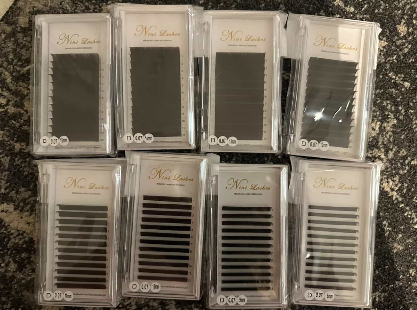 Nini Lashes Premium Eyelash Extensions D Curl 0.07mm Mixed Sizes