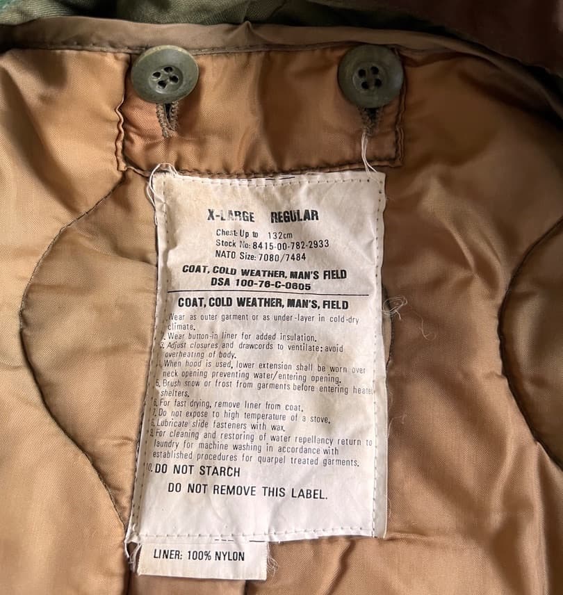 US Military M65 Field Jacket Camouflage Size XL Regular - Image 1 of 9