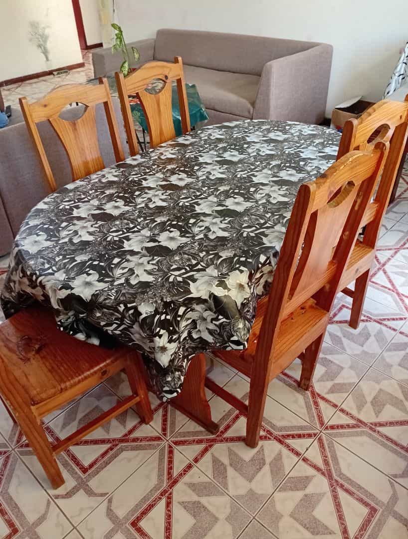 Wooden Dining Table with 4 Chairs