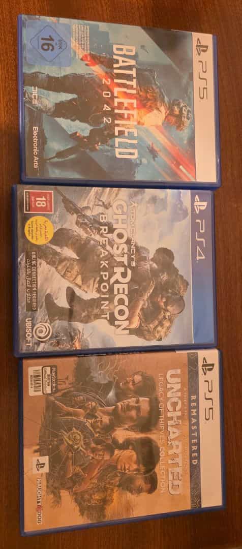 Battlefield 2042, Ghost Recon Breakpoint, Uncharted Legacy of Thieves
