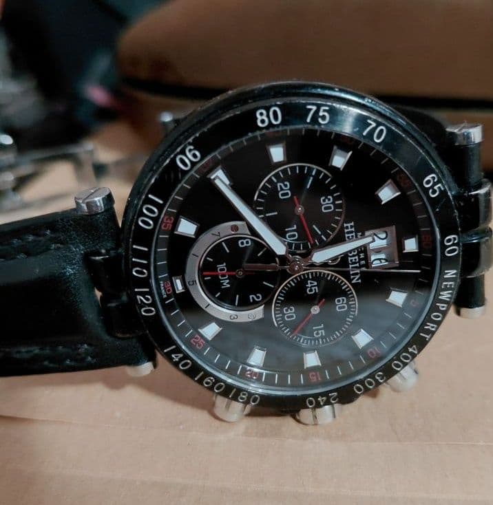 Michel Herbelin New Port Yacht Club Black Chronograph Watch - Image 1 of 2
