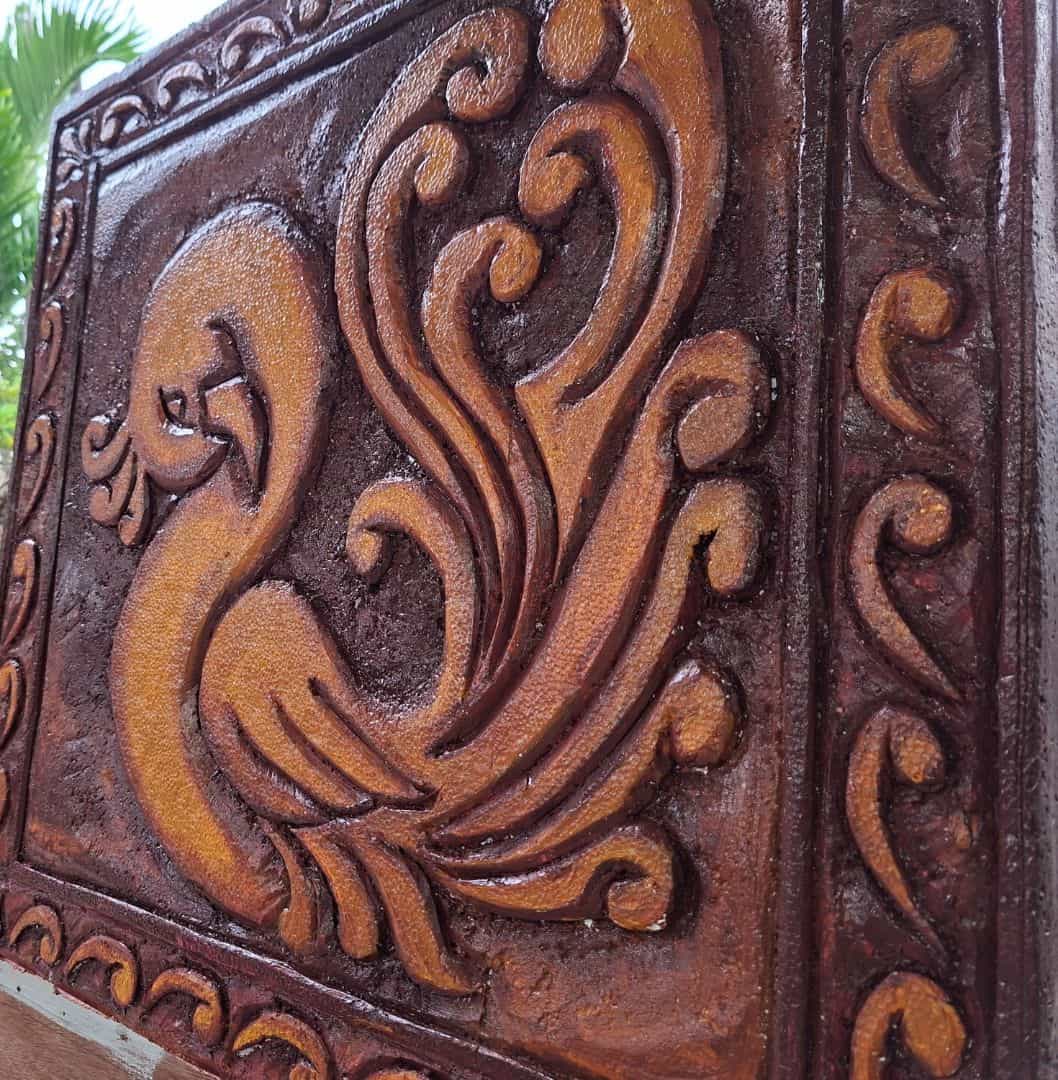 Decorative Styrofoam Wall Panel Peacock Design